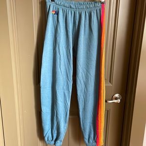 Aviator Nation Women’s 5 Stripe Sweatpants, Size Medium. NWOT